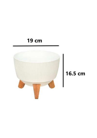 Omnipazar Elf-494 Dekoratif Ayaklı Nostalji Saksı 2.8 Lt Beyaz
