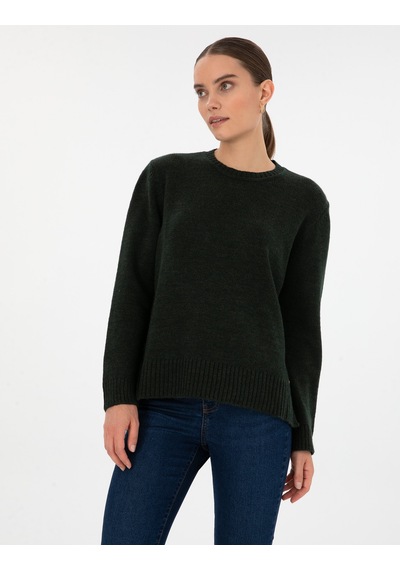 Pierre Cardin Kadın Koyu Yeşil Kazak /triko 50316310-vr079 Koyu Yeşil