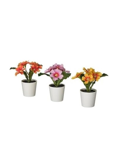 Fejka Saksılı Yapay Bitki, Karışık Renkler, 6 Cm, Çuha Çiçeği, İç-dış Mekan 20beyazcipso