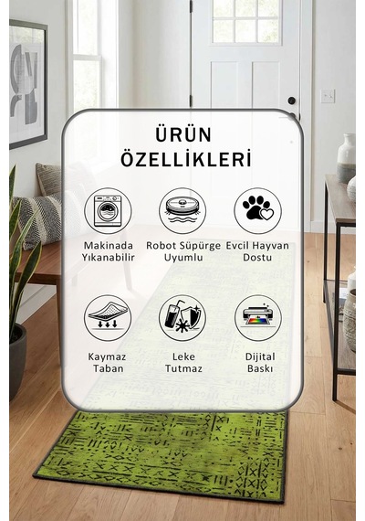 Yıkanabilir Yolluk 120 Kahve