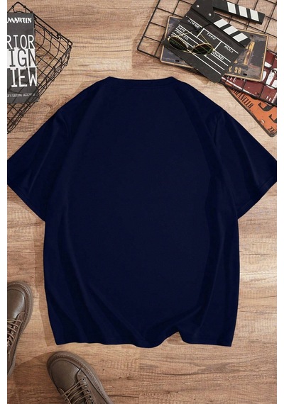 Unisex But First Coffee Tasarım Tshirt Lacivert