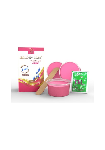 Golden Cire Pudralı Pembe Sir Ağda Yedekleri 90 G x 3