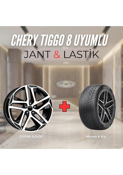 Chery Tiggo8 Uyumlu Momo235/55r18 Kış Lastiği 4 Adet Yılı:2025 + Dy898 Bd 18"jant 4 Adet