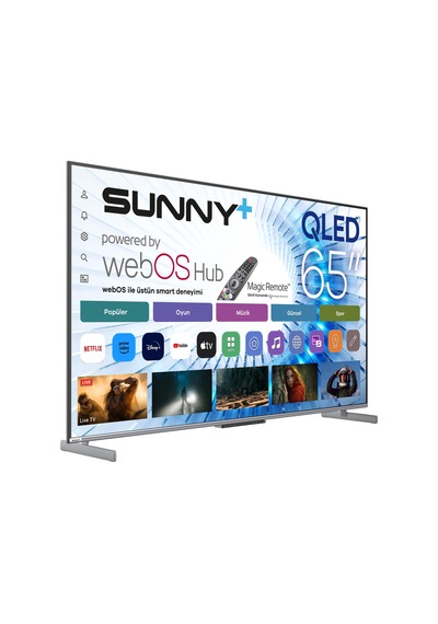 Sunny Plus SN65LEDS-W03M 65" 165 Ekran 4k Ultra Hd Webos Smart QLED TV