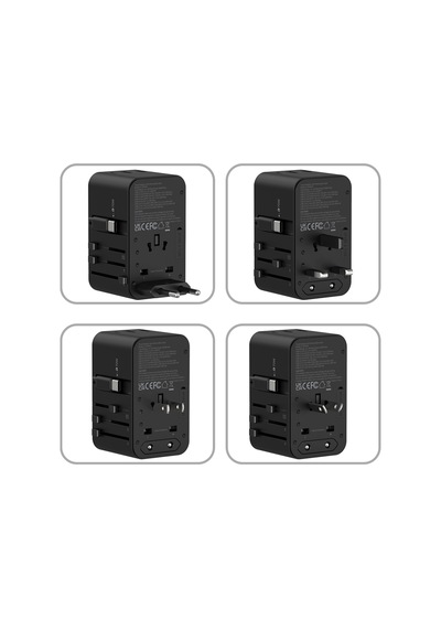 Xenon Smart Priz Dönüştürücü 70w Gan Hızlı Şarj, 200+ Ülke, Dahili Usb-c Kablo, Usb-c, 2x Usb-a X6411