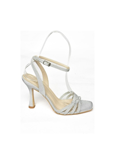 Fox Shoes S569815714 Gümüş Sim Topuklu Ayakkabı Gümüş