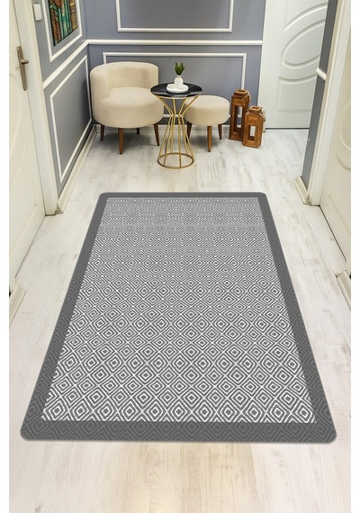 Modern Desenli Dijital Baskı Kaymaz Taban Halı H0205 Renkli