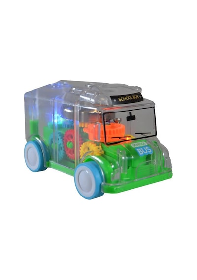 Ctoy Işıklı Sesli Şeffaf Minibüs Yeşil