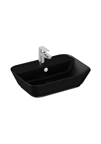 VitrA Geo 7426B083-0001 Dikdörtgen Çanak Lavabo. 60 CM. Mat Siyah