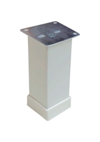 Mobilya Ayağı Kare Beyaz 12cm - 4 Adet