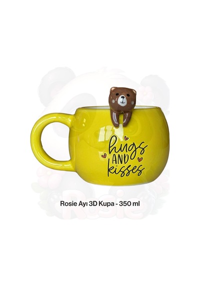 Ayı Figürlü 3d Seramik Kupa 350 Ml Beyaz
