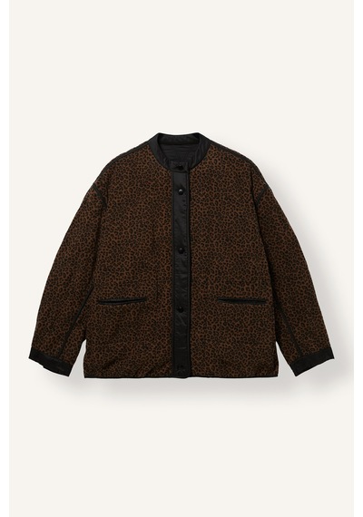 Defacto Relaxed Fit Bisiklet Yaka Leopar Desenli Çıtçıtlı Mont H8587ax26wnbk81 Siyah-bk81