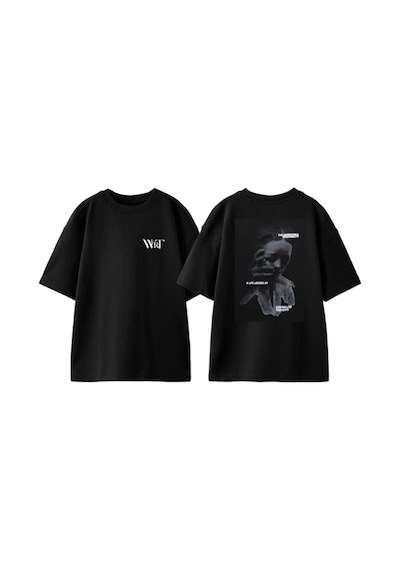 Thewert The Imprısoned Personalıty Tasarım Sırt Baskılı Pamuk Siyah Oversize T-shirt