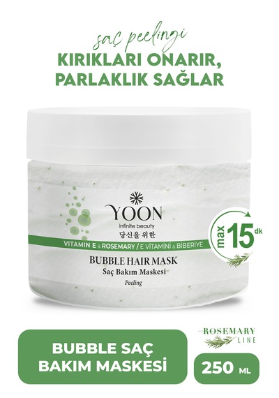 Yoon E Vitamini Peeling Etkili  Biberiyeli Saç Maskesi 250 ML