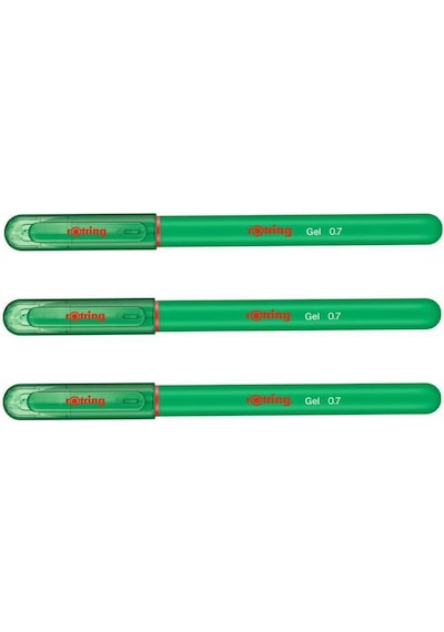 Rotring Jel Mürekkepli Tükenmez Kalem Yeşil 3'lü