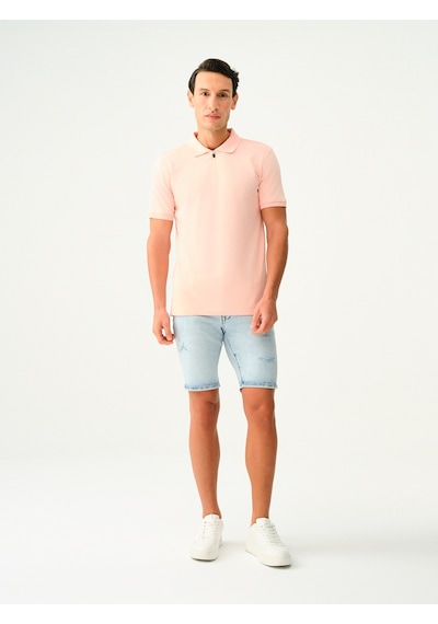 Regular Fit Erkek Polo K.kol Somon