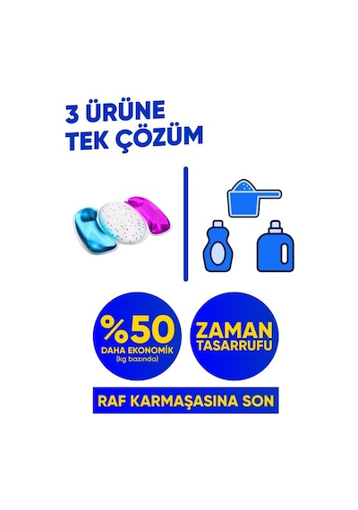 Ice Fresh Çamaşır Makinesi Deterjanı Hepsi Bir Arada Kapsülü 22 Yıkama Beyazlar Ve Renkliler Yerli Üretim 100 ML