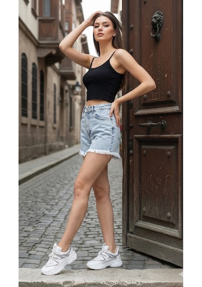 Layal My Beauty Lmb Kadın Jeans Yüksek Bel Likralı Paçası Püsküllü Denim Kot Şort Yeni Sezon New1 Buz Mavi