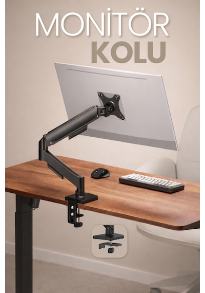Tek Kollu Monitör Kolu Vesa Uyumlu Hareket Ayarlanabilir Monitör Standı 17-32" 9kg Kapasite Tutucu Tek Kollu Monitör Kolu Vesa Uyumlu Hareket Ayarlanabilir Monitör Standı 17-32" 9kg Kapasite Tutucu