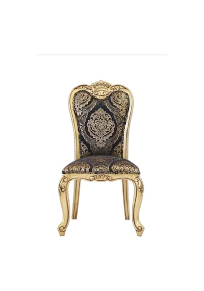 Bengimobilya Sandalye Zus003 Klasik Model Yaldızlı Nakışlı Kumaş Gold Oymalı K