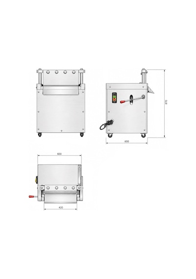 Sunup Sn-30966 Endüstriyel Et Ve Kemik Kesme Makinesi Paslanmaz Çelik Büyük Boy Giyotin Dilimleyici