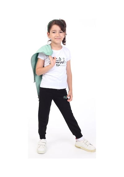 Toontoy Kids Toontoy Kız Çocuk 3lü Baskılı Eşofman Takım Yeşil