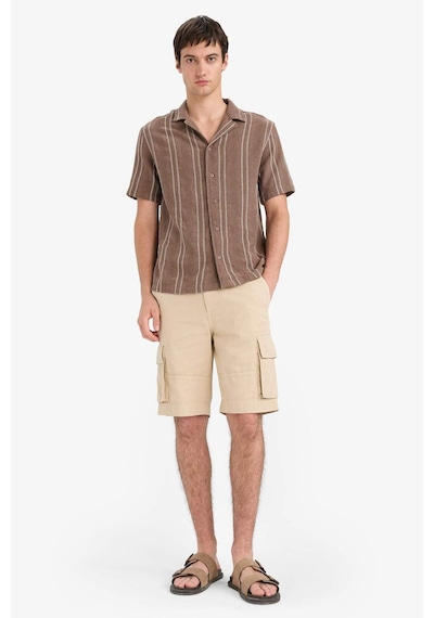 Defacto Regular Fit Polo Yaka Jakarlı Kısa Kollu Gömlek E5680ax25smbn322 Kahve Defacto Regular Fit Polo Yaka Jakarlı Kısa Kollu Gömlek E5680ax25smbn322 Kahve