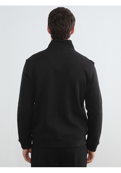 Lcw Vision Kahverengi Dik Yaka Erkek Fermuarlı Sweatshirt