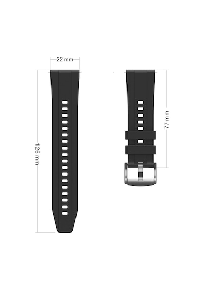 Huawei Gt4 22mm Uyumlu Sbt- Krd-95 Silikon Kordon-kırmızı