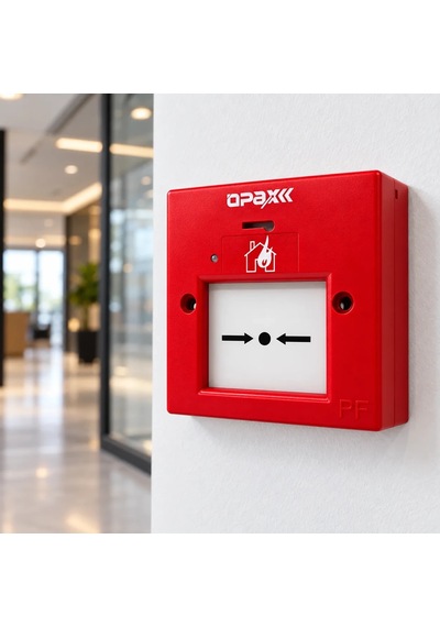 Opax-mcp Kablolu & Kablosuz Resetlenebilir Yangın İhbar Butonu 868 Mhz Manual Call Point