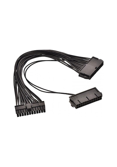 24 Pin Atx Dual Psu Power Supply Çoklayıcı Kablo Anakart Mining Kablosu