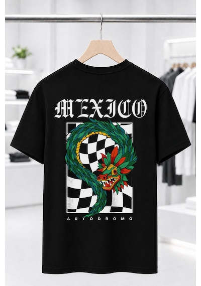 Bayloranzzo Mexico %100 Pamuk Heavy Cotton Premium Kalite Erkek Tişört Siyah