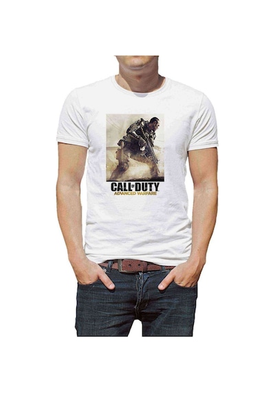 Call Of Duty5 Baskılı Beyaz Erkek Tshirt