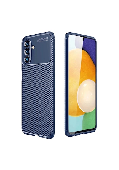 Samsung Galaxy A56 Kılıf Auto Focus Karbon Kapak - Lacivert Düz Renkli