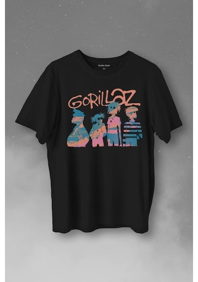Gorillaz 2d Rock Blur Damon Albarn Feel Good Urban Baskılı Tişört Unisex T-shirt 001