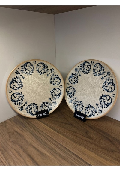 2'li Viento Gourmet Flat Plate 25 Cm Çok Amaçlı Servis / Sunum Tabağı/meze/aperatif Çok renkli