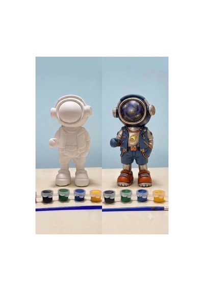 Astronot Taş Boyama Heykel Obje Boyama 19cm - 904800826