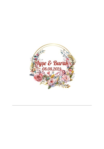 Kış Temalı Şık Yuvarlak Etiket Kına Nişan Düğün 3x3 Cm Özel Etiket / 50 Adet Sticker Beyaz