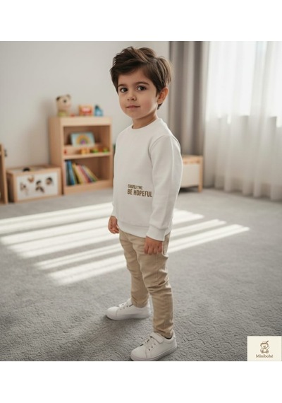 Nanica Kids Minibohe Çocuk Sweatshirt Beyaz