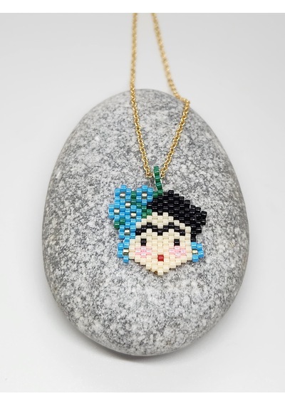 Harmel Jewelry Miyuki Mavi Frida Kolye Mavi