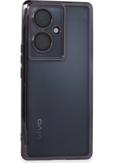 Gld-spt- Newface Vivo V29 Lite Kılıf Razer Lensli Silikon - Mor