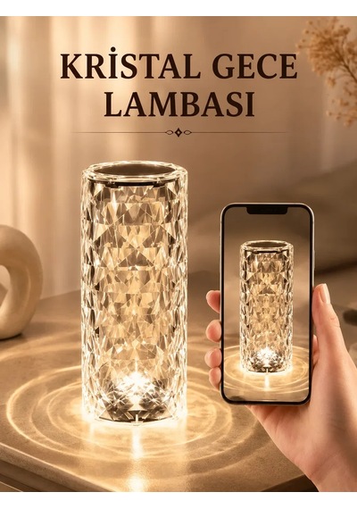 Kristal Dokunmatik Ve Kumandalı Masa Ve Gece Lambası Standart 70406634