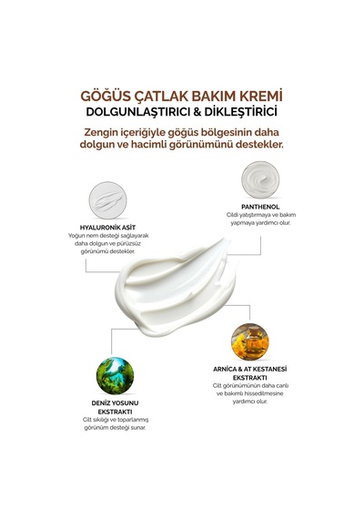 Göğüs Dolgunlaştırıcı Çatlak Bakım Kremi L Dikleştirici & Dolgun Görünüm Destekleyici 100 Ml
