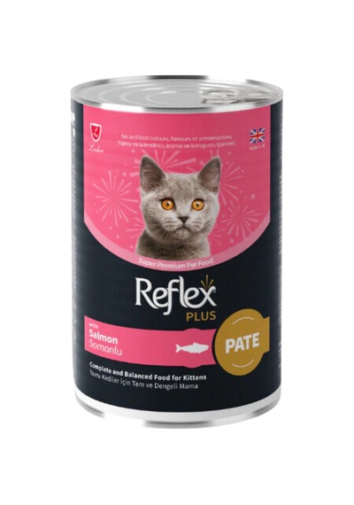 Reflex Plus Parça Etli Somonlu Ezme Yavru Kedi Konservesi 395gr