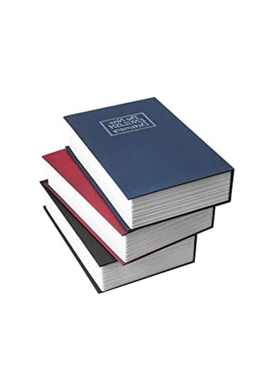 Lacivert Renkli Kitap Görünümlü Gizli Kasa, Şifreli Saklama