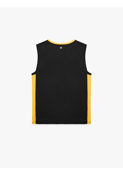 Koton Regular Fit Kolsuz Bisiklet Yaka Baskılı Spor Atlet Siyah 6sam30028nk