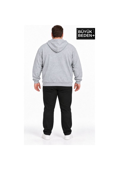 Süperlife Erkek Büyük Beden İki İplik Kapüşonlu Fermuarlı Cepli Sweatshirt Hırka Spr26bhr961 Gri Süperlife Erkek Büyük Beden İki İplik Kapüşonlu Fermuarlı Cepli Sweatshirt Hırka Spr26bhr961 Gri