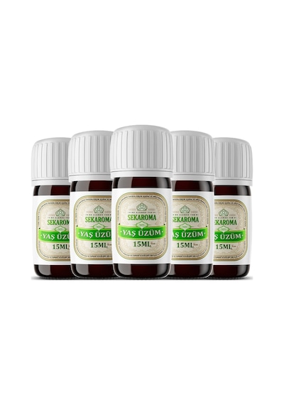 Sek Aroma Tekirdağ Yaş Üzüm Aroması 5 L Uyumlu 5 x 15 ML