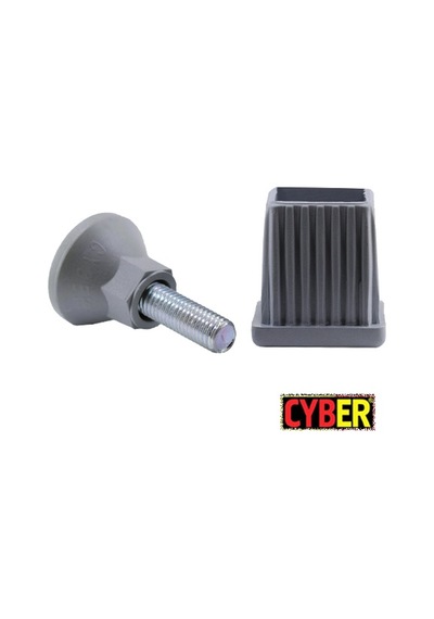 M12 Ayarlı 40X40 Plastik Rutil Ayak Takımı Gri