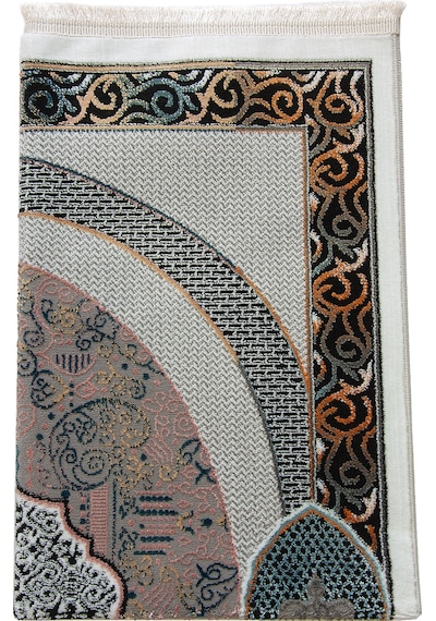 Geleneksel Desenli Hediyelik Halı Tipi Dokuma Seccade Siyah Siyah